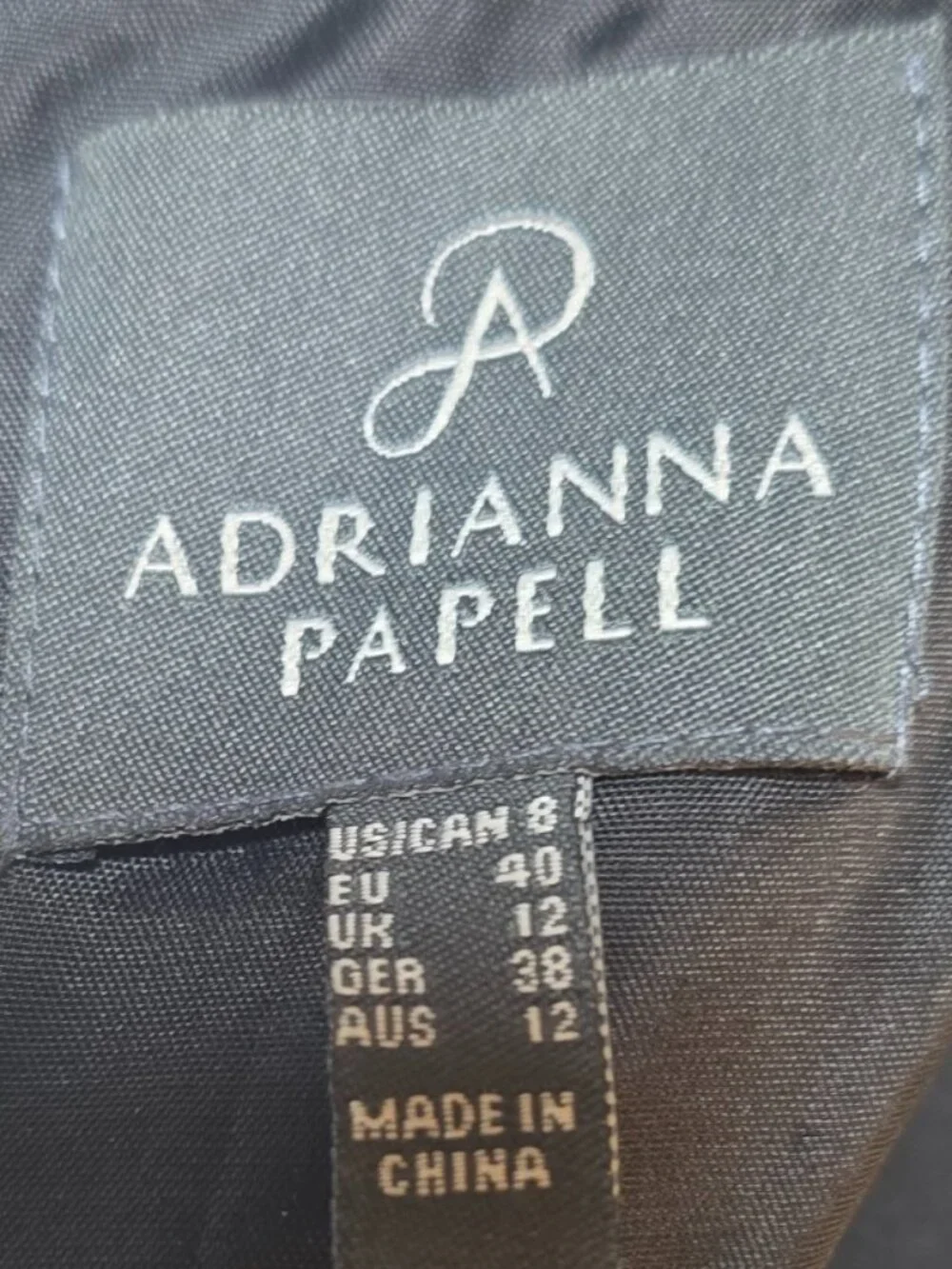 Adrianna Papell Black Rosette Strapless Ball Gown Formal Dress 8